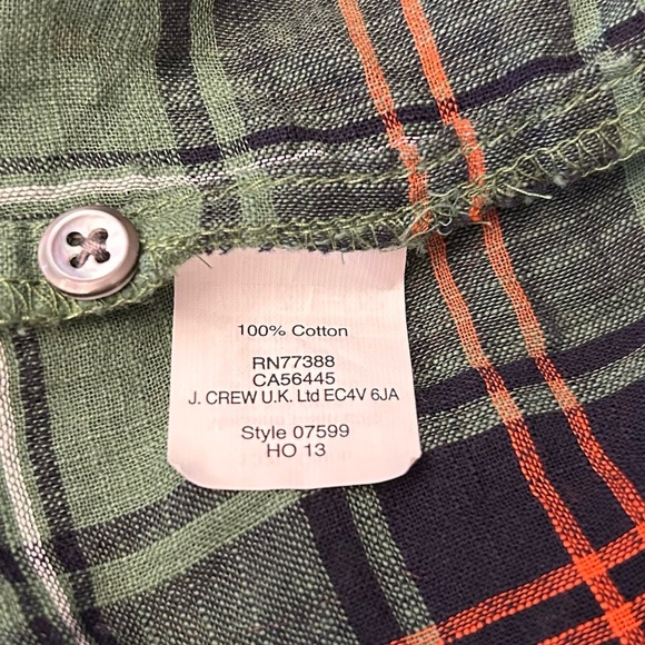 J. CREW Plaid Flannel Shirt - Picture 8 of 12